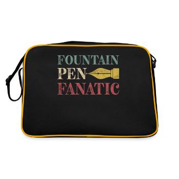 Fountain Pen Fountain Pen Ink Saying Beautiful Font - Retro Bag - black/gold - Back
