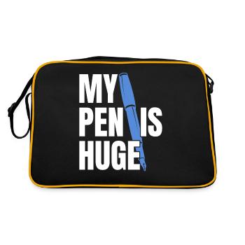 My pen is huge - Retro Bag - black/gold - Back