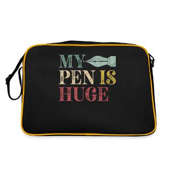 My Pen est énorme pour les amateurs de stylo plume - Sac Retro - noir/or - Dos