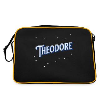 Theodore name personalized - Retro Bag - black/gold - Back