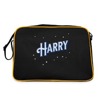 Harry name personalized - Retro Bag - black/gold - Back