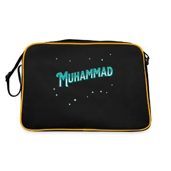Muhammad name personalized - Retro Bag - black/gold - Back