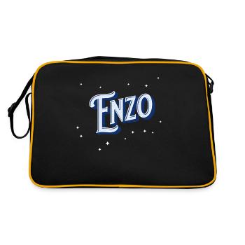 Noms Enzo personnalisés - Sac Retro - noir/or - Dos