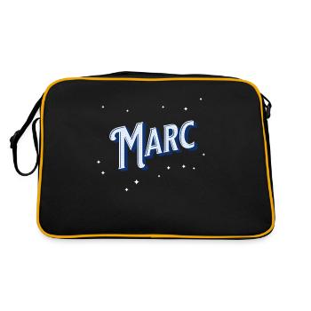 Marc name personalized - Retro Bag - black/gold - Back
