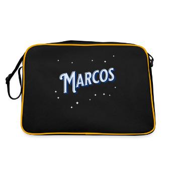 Marco's name personalized - Retro Bag - black/gold - Back