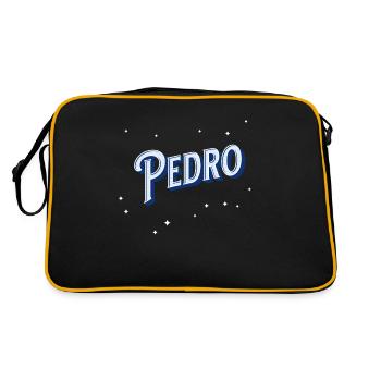 Pedro name personalized - Retro Bag - black/gold - Back