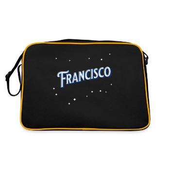 Nom Francisco personnalisé - Sac Retro - noir/or - Dos