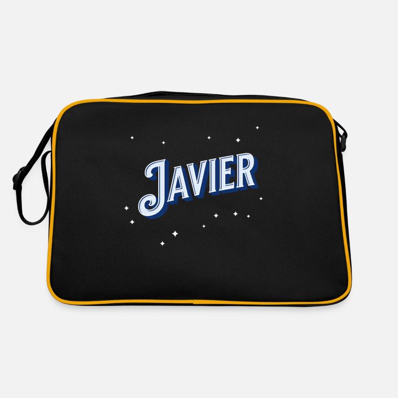 Javier Namen personalisiert Retro Tasche