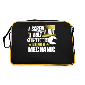 C’est difficile d’être mécanicien - Sac Retro - noir/or - Dos