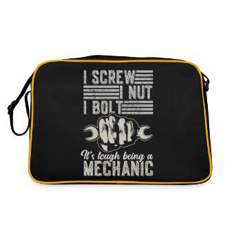 C’est difficile d’être mécanicien - Sac Retro - noir/or - Dos