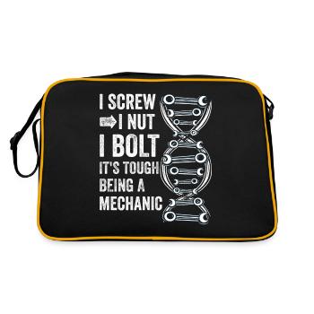 C’est difficile d’être mécanicien - Sac Retro - noir/or - Dos