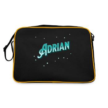 Adrian name personalized - Retro Bag - black/gold - Back