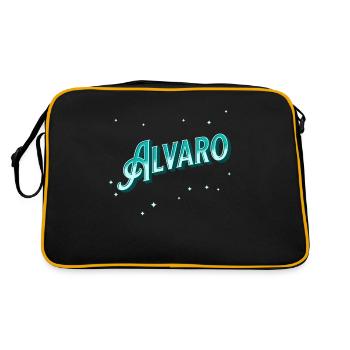 Alvaro names personalized - Retro Bag - black/gold - Back