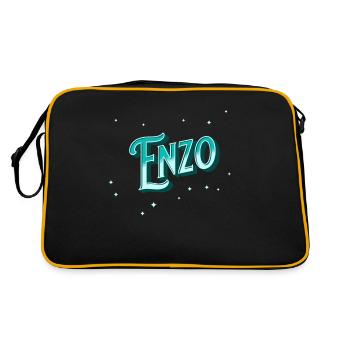 Noms Enzo personnalisés - Sac Retro - noir/or - Dos