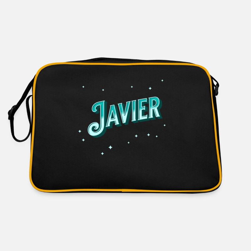 Javier Namen personalisiert Retro Tasche