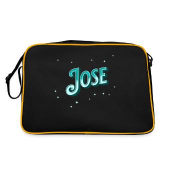 Jose name personalized - Retro Bag - black/gold - Back