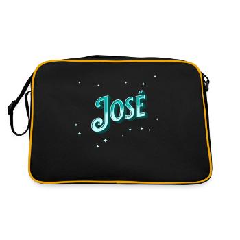 Jose name personalized - Retro Bag - black/gold - Back