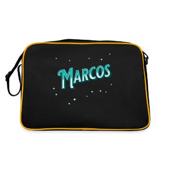 Marco's name personalized - Retro Bag - black/gold - Back