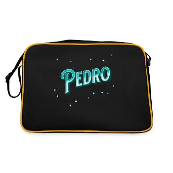 Pedro name personalized - Retro Bag - black/gold - Back