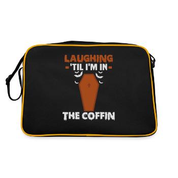 Halloween design für die Halloween Party - Retro Tasche - Schwarz/Gold - Hinten