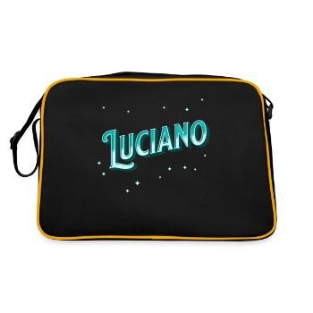Nom Luciano personnalisé - Sac Retro - noir/or - Dos