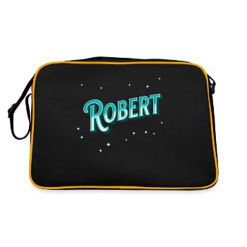 Robert nomme des noms personnalisés - Sac Retro - noir/or - Dos