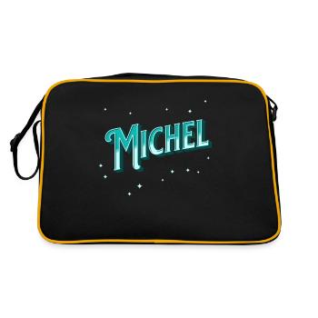 Michel nomme des prénoms personnalisés - Sac Retro - noir/or - Dos