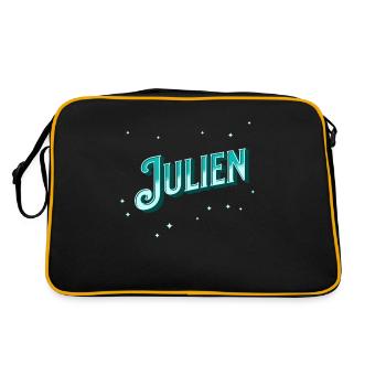 Julien name personalized - Retro Bag - black/gold - Back