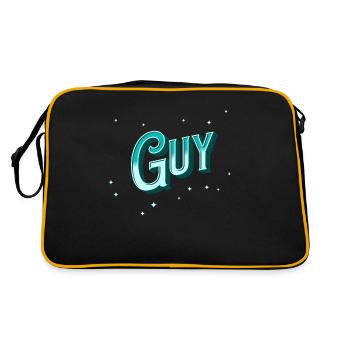 Guy names personalized - Retro Bag - black/gold - Back
