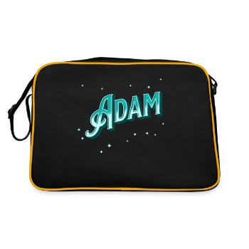 Nom Adam personnalisé - Sac Retro - noir/or - Dos