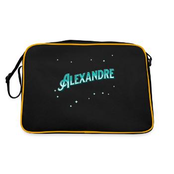 Alexandre names personalized - Retro Bag - black/gold - Back