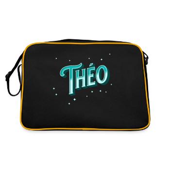 Theo name personalized - Retro Bag - black/gold - Back