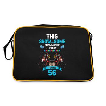 Snowmobile design for skidoo riders birthday - Retro Bag - black/gold - Back