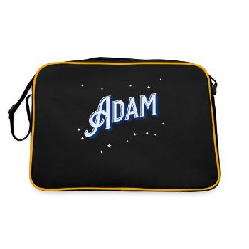 Nom Adam personnalisé - Sac Retro - noir/or - Dos