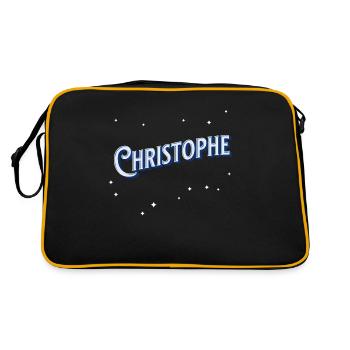 Nom Christophe personnalisé - Sac Retro - noir/or - Dos