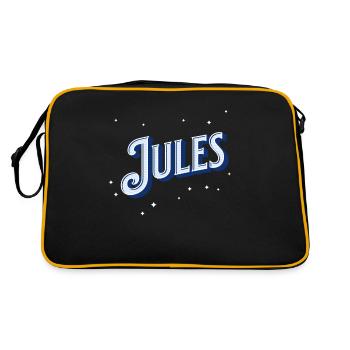 Jules name personalized - Retro Bag - black/gold - Back