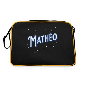 Matheo names personalized - Retro Bag - black/gold - Back