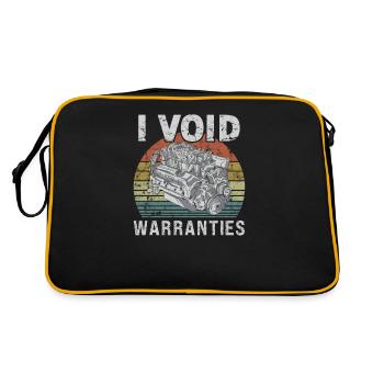 I Void Warranties Automotive Mechanic Truck Mechatronics Technician - Retro Bag - black/gold - Back