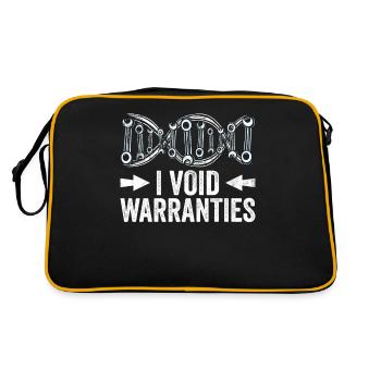 I Void Warranties Automotive Mechanic Truck Mechatronics Technician - Retro Bag - black/gold - Back