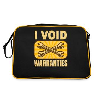I Void Warranties Automotive Mechanic Truck Mechatronics Technician - Retro Bag - black/gold - Back