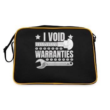 I Void Warranties Automotive Mechanic Truck Mechatronics Technician - Retro Bag - black/gold - Back