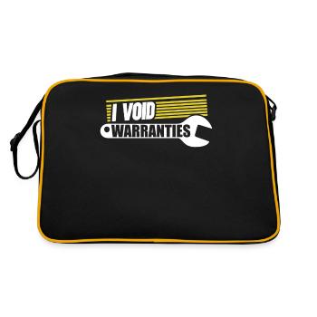 I Void Warranties Automotive Mechanic Truck Mechatronics Technician - Retro Bag - black/gold - Back