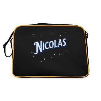 Nicola's name personalized - Retro Bag - black/gold - Back