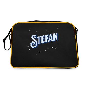 Stefan's name personalized - Retro Bag - black/gold - Back