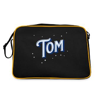Le nom de Tom personnalisé - Sac Retro - noir/or - Dos