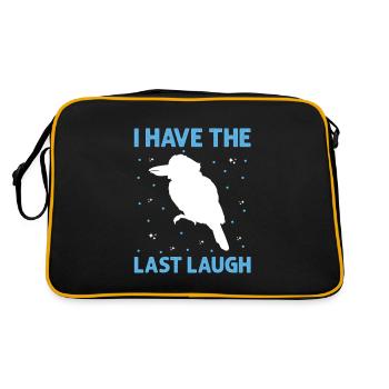 Oiseau australien et Kookaburra rieur - Sac Retro - noir/or - Dos