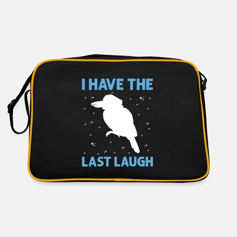 Australischer Vogel und Lachender Kookaburra Retro Tasche