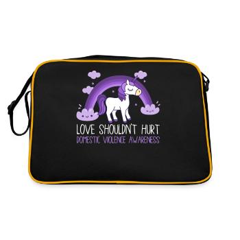 L’amour contre la violence domestique ne devrait pas faire de mal - Sac Retro - noir/or - Dos