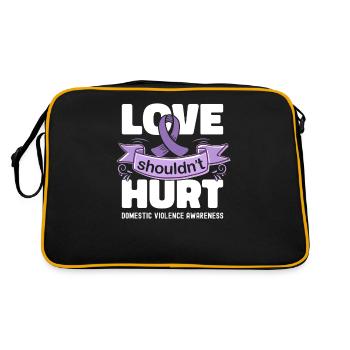 L’amour contre la violence domestique ne devrait pas faire de mal - Sac Retro - noir/or - Dos