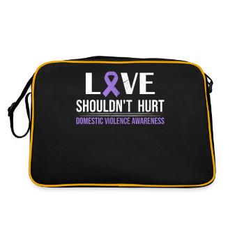 L’amour contre la violence domestique ne devrait pas faire de mal - Sac Retro - noir/or - Dos